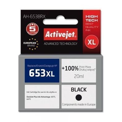ActiveJet-Tinte für HP 653XL 3YM75AE (reg AH-653BRX)