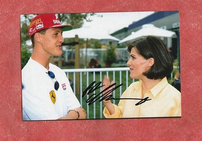 Birgit Schrowange und Michael Schumacher (18x13cm) - pers. signiert