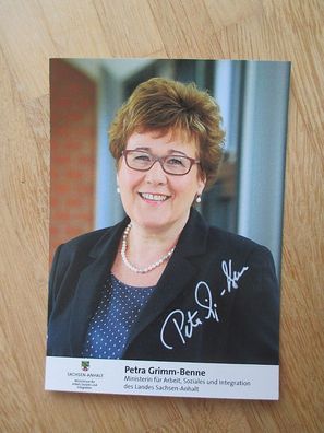Sachsen-Anhalt Ministerin SPD Petra Grimm-Benne - handsigniertes Autogramm!!!