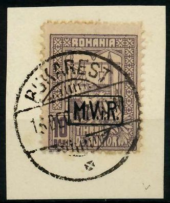 BES 1WK D-MV Rumänien Nr K4 zentrisch gestempelt Briefstück X779242