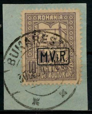 BES 1WK D-MV Rumänien Nr K4 zentrisch gestempelt Briefstück X779272
