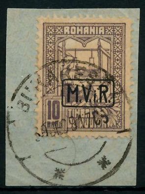 BES 1WK D-MV Rumänien Nr K4 zentrisch gestempelt Briefstück X77927E