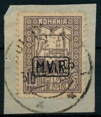 BES 1WK D-MV Rumänien Nr K4 zentrisch gestempelt Briefstück X77928E