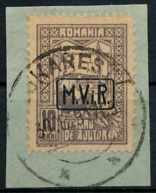 BES 1WK D-MV Rumänien Nr K4 zentrisch gestempelt Briefstück X7792FA