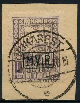BES 1WK D-MV Rumänien Nr K4 zentrisch gestempelt Briefstück X779302