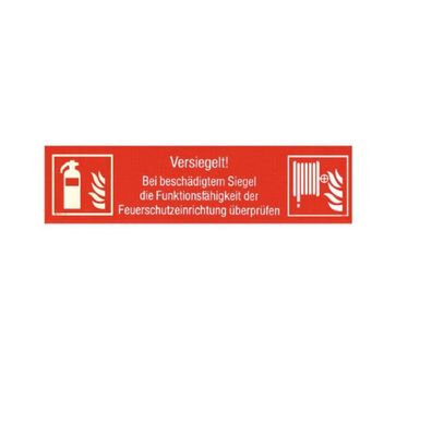 10x Siegel Feuerlöscher - Wandhydrant Prüfsiegel Kontrollsiegel