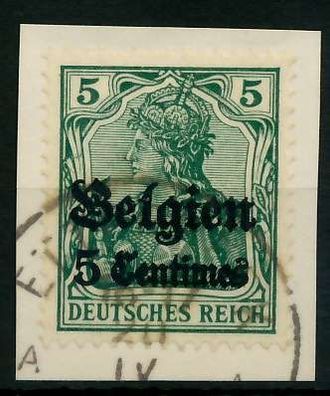 BES 1WK LP Belgien Nr 2 gestempelt Briefstück X77B19E