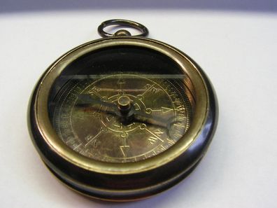 Pocket Kompass, antik, Compass Stanlley London, Ø 4,5 cm (NH18183)
