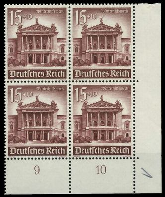 Deutsches REICH 1940 Nr 757 postfrisch Viererblock ECKE X77FF82