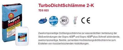 Sopro Turbo Dichtschlämme 2-K TDS 823 Ko.A Abdichten Dichtungsschlämme 10KG
