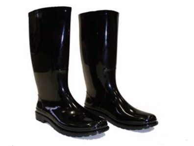 Bardon Black Wellington Boot Boots Gummistiefel Wellies Gloss Damenstiefel Women