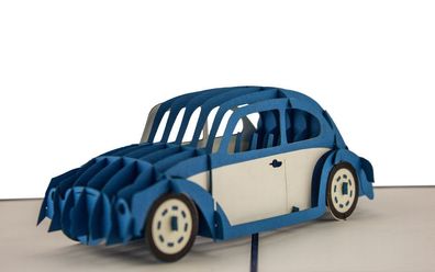 3D Klappkarte Herbie Glückwunschkarte Auto Gutschein Führerschein Pop Up Karte