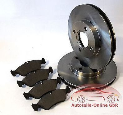 VW Polo 6N 6 N 2 Bremsscheiben 4 Bremsbeläge Klötze vorne Vorderachse belüftet