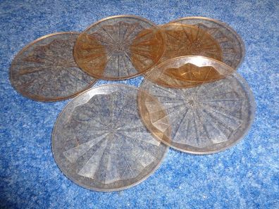 6 Untersetzer für Gläser aus Plaste Durchmesser 9,5cm