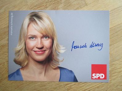 Bundesministerin SPD Manuela Schwesig - handsigniertes Autogramm!!!