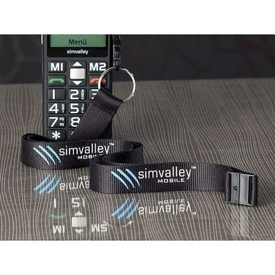 Simvalley Halsschlaufe mit Solltrennstelle für Mobiltelefone