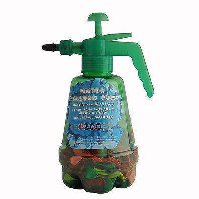 Wasserballon-Pumpe inkl. 200 Wasserbomben (farblich sortiert)