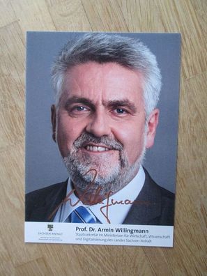Sachsen-Anhalt Staatssekretär SPD Prof. Dr. Armin Willingmann - handsign. Autogramm!!