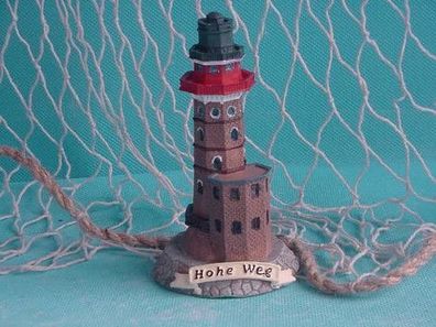 Nordsee Leuchtturm Hohe Weg ca. 11 cm - Maritime Dekoration