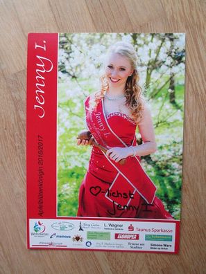 Wehrheim Apfelblütenkönigin 2016/2017 Jenny I. - handsigniertes Autogramm!!!