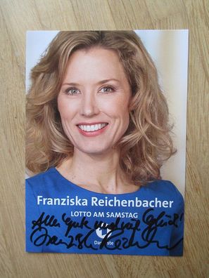 HR Fernsehmoderatorin & Lottofee Franziska Reichenbacher - handsigniertes Autogramm!!