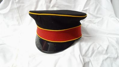 Schirmmütze 1 Weltkrieg schwarz - rot - gelbe biesen gr.57cm #38