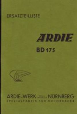 Ersatzteilliste Ardie BD 175 , Motorrad, Zweirad, Oldtimer, Klassiker