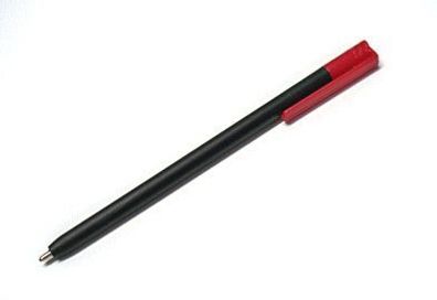Mini Kugelschreiber ohne Drücker schwarz-rot - schwarze Mine