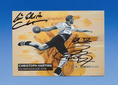 Christoph Harting (2016 Olympiasieger- Diskuswurf ) - persönlich signiert