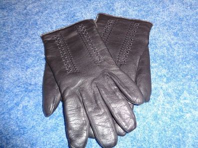 Handschuh aus Leder Größe 8 1/2 - VEB Johanngeorgenstadt -schwarz