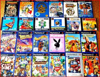 PS2/ PSX WAHL: SIMS, Theme PARK , Thrillville, Harvest MOON, Hospital; Sims City