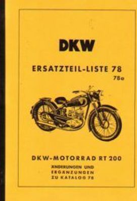 DKW Ersatzteile Liste RT 200 Nr78a