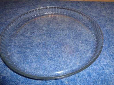 Quiche bzw. Obstkuchenform / Glasschale - Pyrex Glas 30cm Durchmesser- Mikrowelle