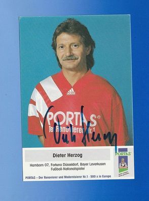 Dieter Herzog( Bayer Leverkusen und Nationalspieler) - persönlich signiert
