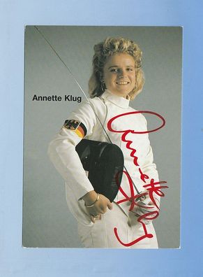 Annette Klug (deutsche Florettfechterin) - persönlich signiert