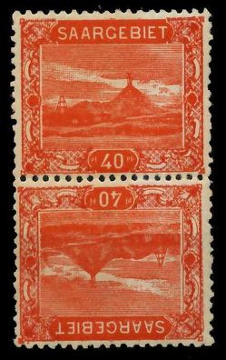 Saargebiet LANDS. BILD Nr 59A Kdr III postfrisch SENKR P X78838E