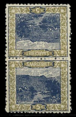 Saargebiet LANDS. BILD Nr 53A Kdr III postfrisch SENKR P X78840E
