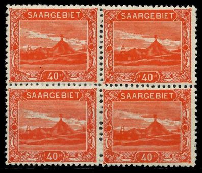 Saargebiet LANDS. BILD Nr 59A postfrisch Viererblock X788422