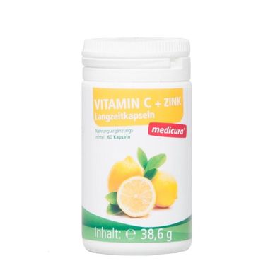 Vitamin C 300 + Zink Langzeit - 60 Kapseln