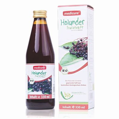 Bio Holunder 100 % Fruchtsaft - 330 ml Glasflasche