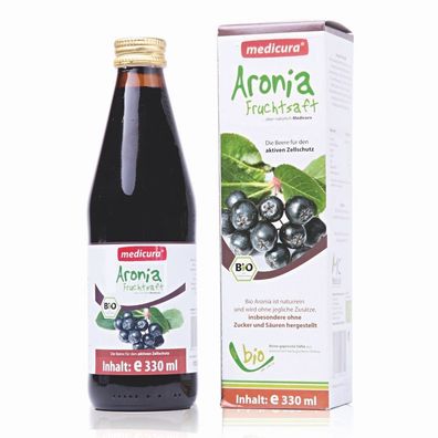 Bio Aronia 100 % Fruchtsaft - 330 ml Glasflasche