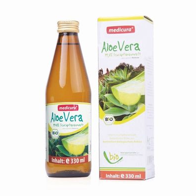 Bio Aloe Vera 99,8 % Frischpflanzensaft- 330 ml Glasflasche