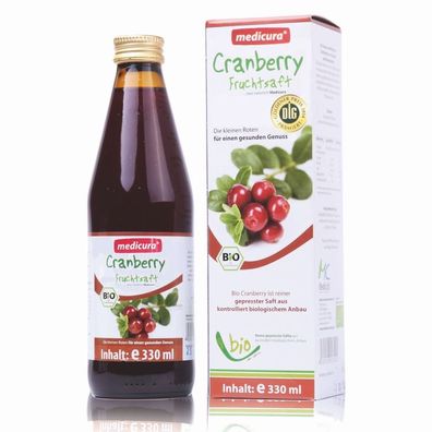 Bio Cranberry 100 % Fruchtsaft - 330 ml Glasflasche