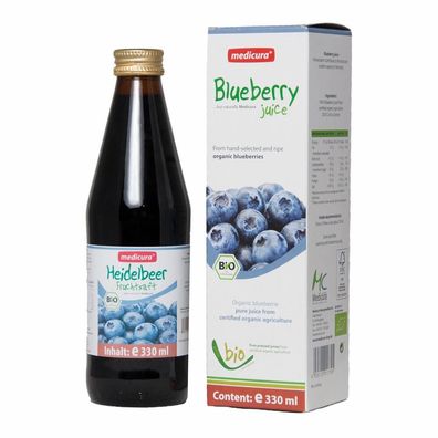 Bio Heidelbeer 100 % Fruchtsaft - 330 ml Glasflasche