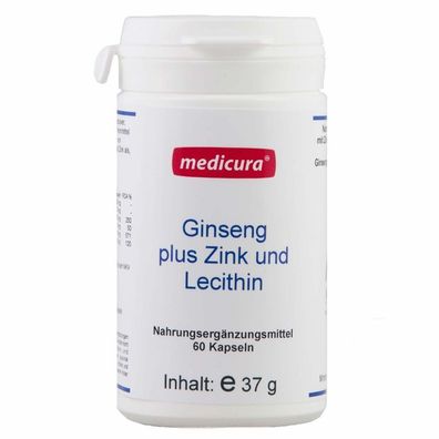 Ginseng + Zink + Lecithin - 60 Kapseln