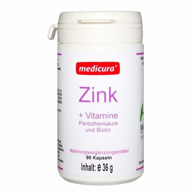 Zink + Vitamin B5 + Biotin - 90 Kapseln