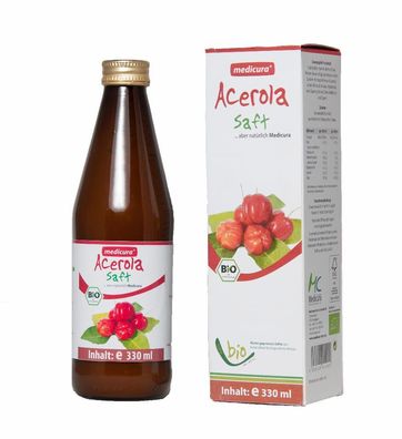 Bio Acerola 100 % Fruchtsaft - 330 ml Glasflasche