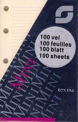 Filofax Personal LINIERT Notizpapier Refill Einlage 20 Blatt A6 Organiser 133008