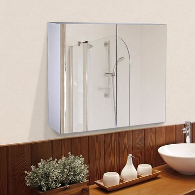 Homcom® Spiegelschrank Badspiegel Badschrank Badezimmerspiegel Spiegel Wandspiegel