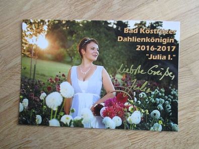 Bad Köstritz Dahlienkönigin 2016/2017 Julia I. - handsigniertes Autogramm!!!